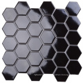 Modern Fashion Style Anti-Microbial Black Hexagon Mosaic Tile